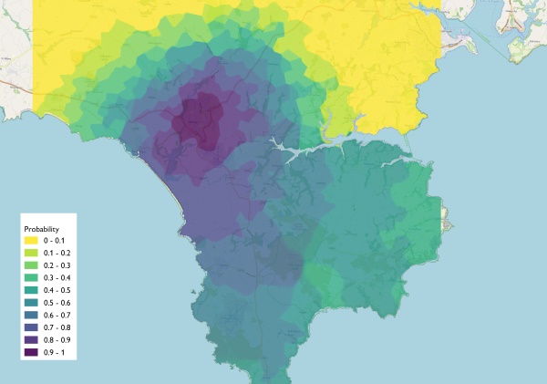 Example idw catchment